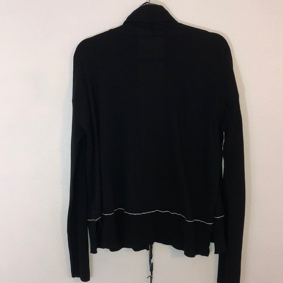 Label + Thread size M black light weight cardigan sweater layer work fall winter - Picture 7 of 13